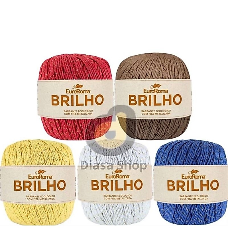 Barbante EuroRoma Brilho Variadas Cores | Crochê, Tricô, Tapetes e Artesanato Sustentável