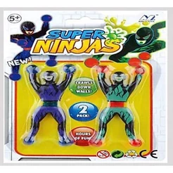 Kit 4 Bonecos Que Gruda Parede E Vidro Ninja De Brinquedo