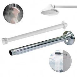 Braço Conector Para Chuveiro Elétrico Ducha PVC 1/2Pol. Branco Ou Cromado 30cm Parede Extensor