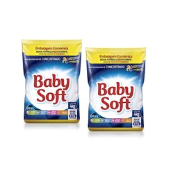 Kit 2 Lava Roupas Pó Baby Soft Concentrado 4KG