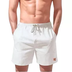 Short De Linho Masculino Básico Mauricinho Premium Lavado De Alta Qualidade Short Linho