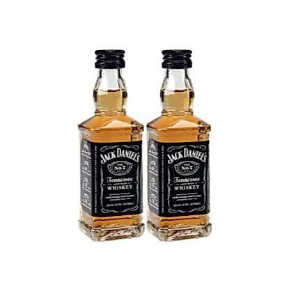 WHISKY JACK DANIELS MINIATURA 50ML KIT 2 UNIDADES