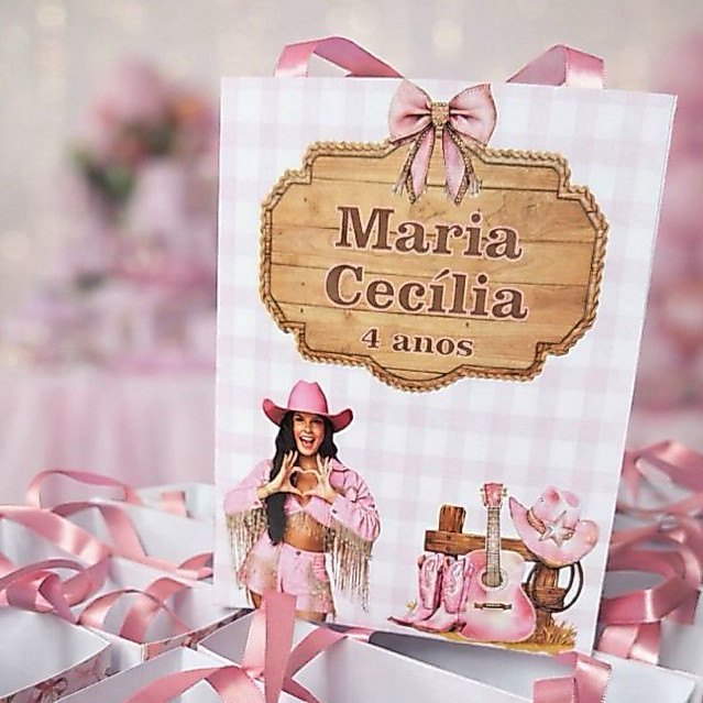 Sacolinhas Personalizadas -  PEGUE E MONTE - Lembrancinha/Aniversario - Ana Castela/Boiadeirinha