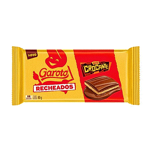 Barra de Chocolate Garoto Recheados Crocante 90g - Nestlé