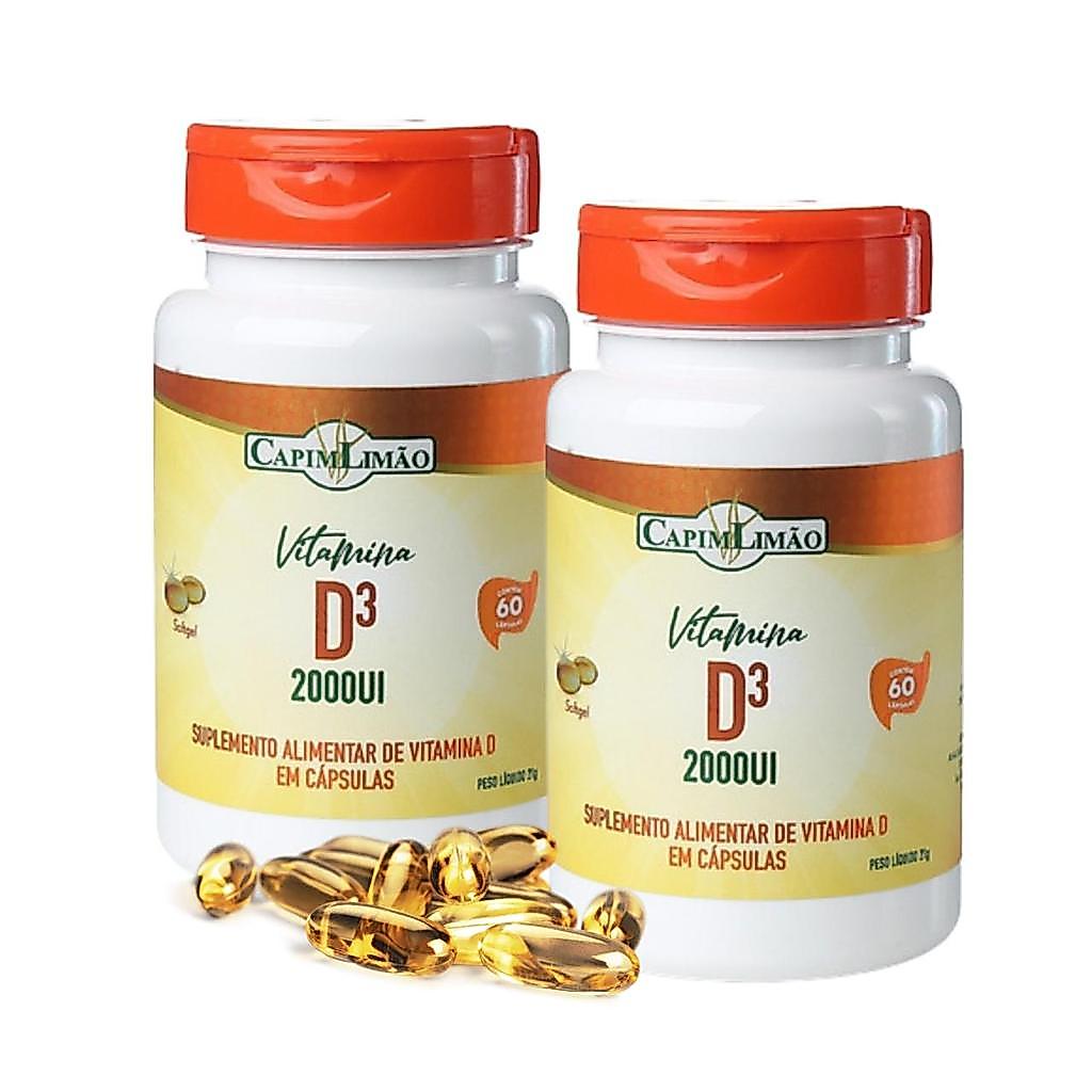 Vitamina D3 2000ui 2 potes 60caps oleosas