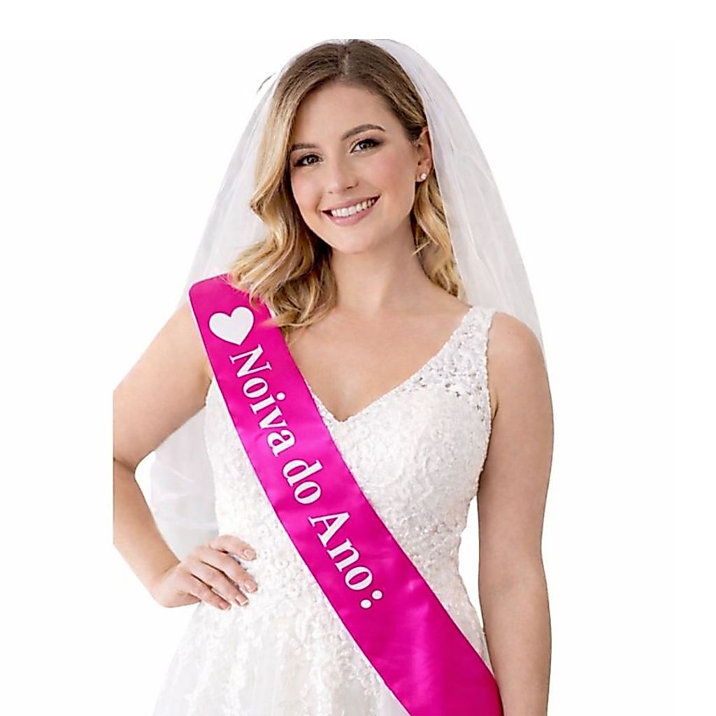 Faixa Noiva do Ano Pink – Acessório para Despedida de Solteira