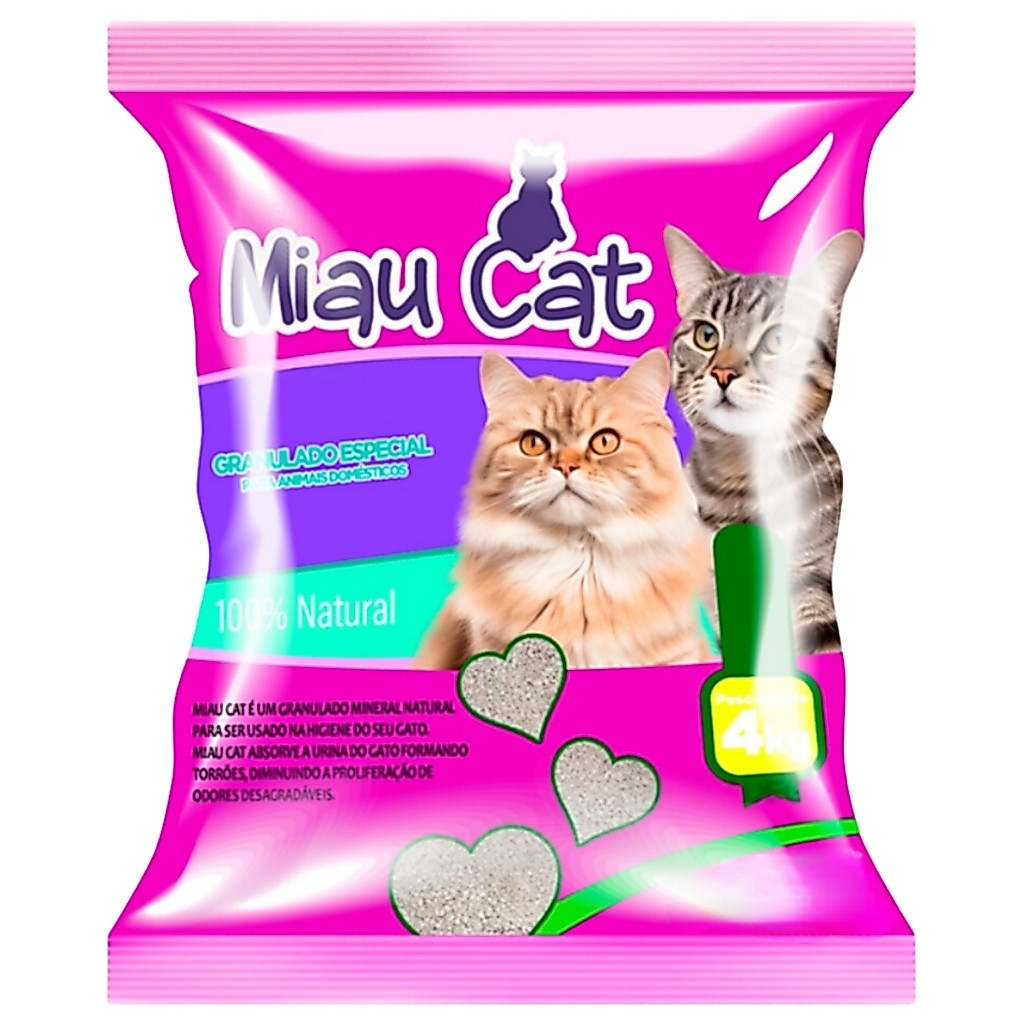 Areia Sanitária Antiodor Tira Cheiro Miaucat Para Gatos Tradicional 100%Natural · foto 2