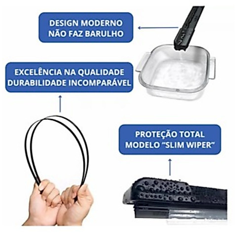 Par Palhetas Limpador De Parabrisa Dianteiro Para Fiat Strada 1998 até 2019