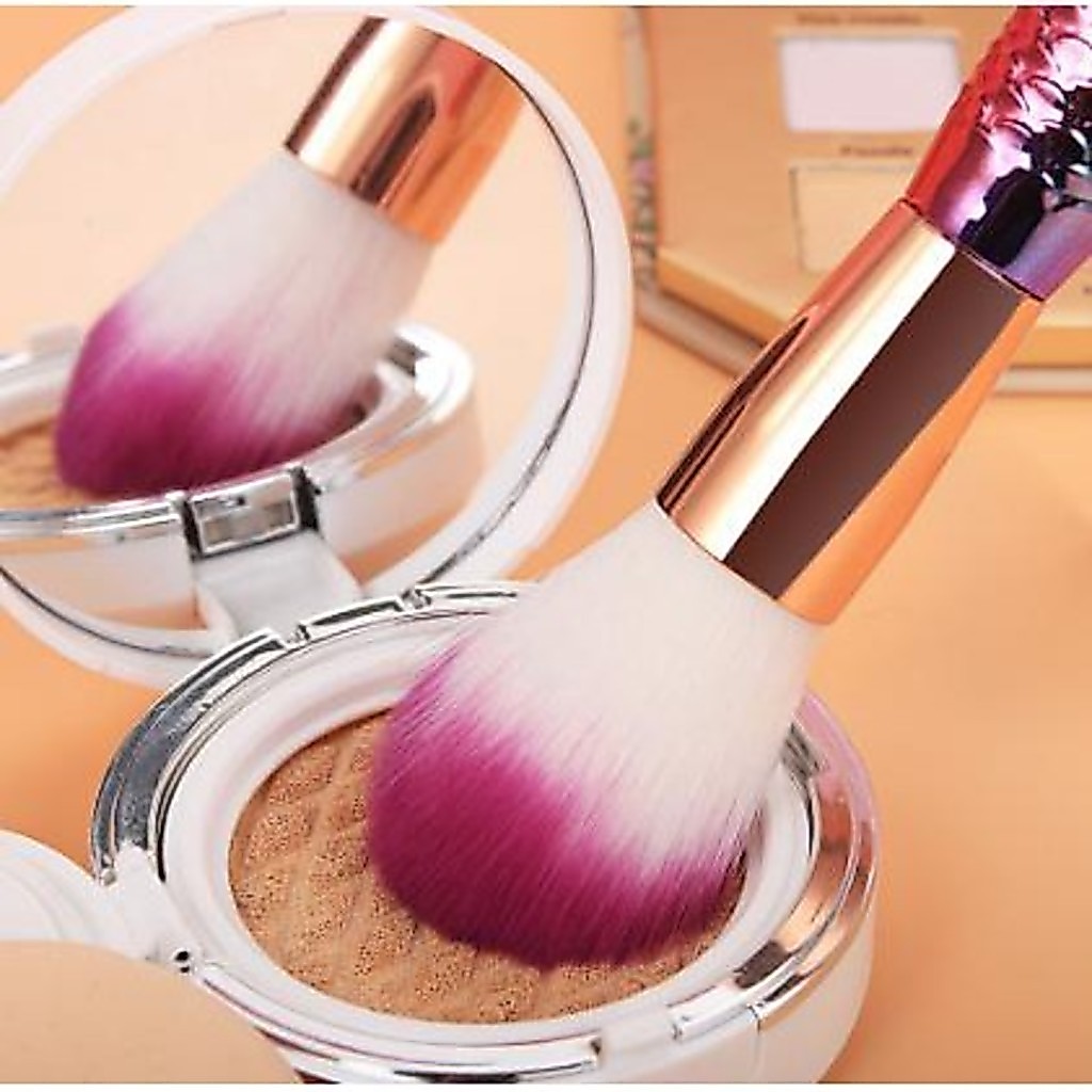 Kit 4 pcs Pincel Sereia de Maquiagem Blush Contorno Pó Sombra da linda moda popular Unicórnio-YOUYI — imagem 2 de 2