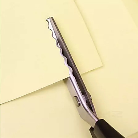 Tesoura De Picotar Escalope Ondulada Tecido Papel Couro (ROSA) — imagem 2 de 2