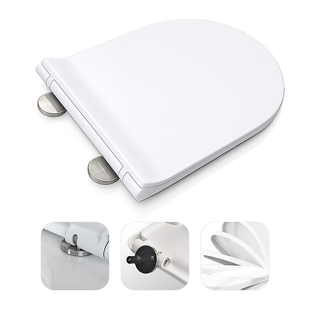 Assento Sanitário Soft Close Compatível Neo Carrara Duna Level Nexo Riviera Tampa PP Silencioso