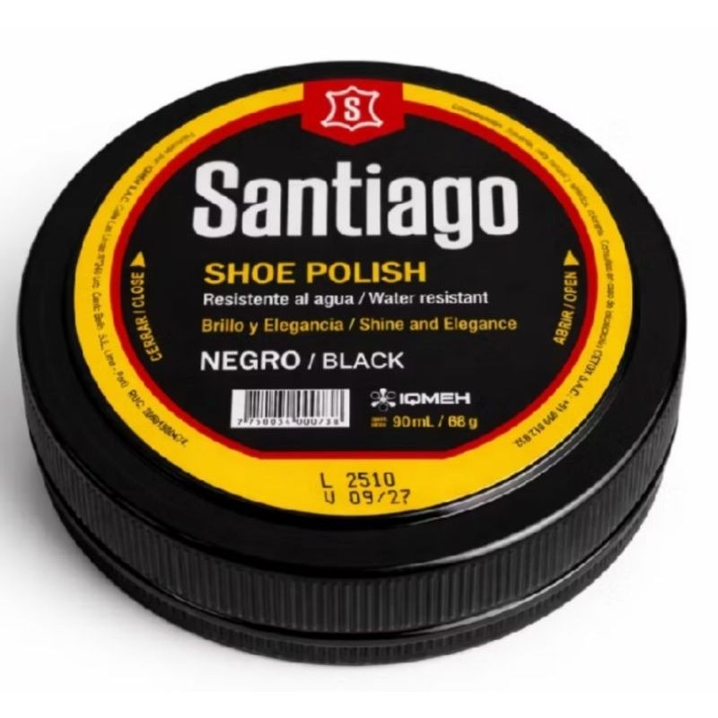 Graxa Santiago Marrom - Graxa Sapato 30 g - Graxa Original Impermeável