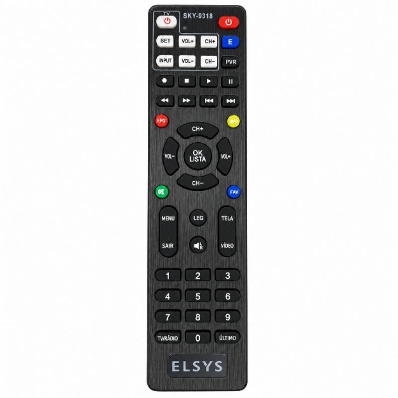 Controle Remoto Universal Para Elsys SatMax 5 - SatMax 6 | SatMax Plus - Pronto Para Uso Envio Rapido