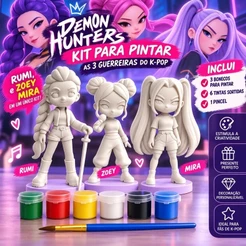 Guerreiras K-Pop – Rumi, Zoey e Mira para Pintar