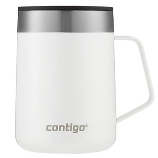 Caneca Termica Contigo 414ml Aco Inox Isolamento A Vacuo Com Tampa Cafe Cha Branco