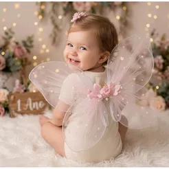 Asa De Borboleta jardim Encantado Infantil Fada Fantasia Luxo Ensaio Fotográfico Mesversario Aniversario