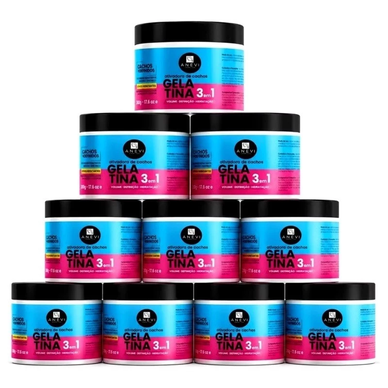 10 Gelatina Ativadora profissional E Ou Modeladora De Cachos, Ideal Para Cabelos Ondulados, Cacheados E Crespos