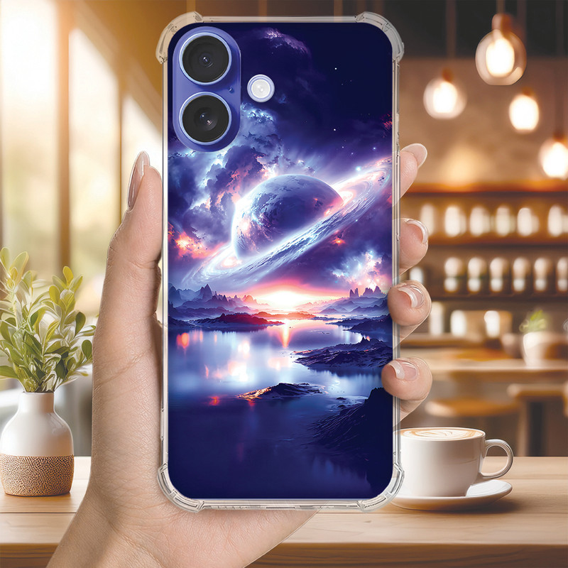 Capa Capinha IPHONE 12 PRO MAX 11 XS XR SE 2020 PLUS Anti-impacto Personalizada espaco SONHO (4110)