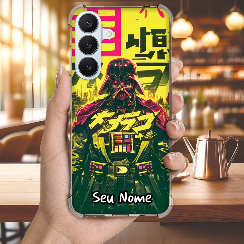 Capa Capinha GALAXY A32 A31 A30 A25 A24 A23 A22 A21 A20 Anti-impacto Personalizada geek darth VADER nome (3560)