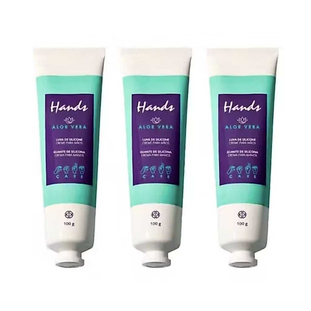 Kit Luva de silicone Aloe Vera Hinode 3 UNIDADES