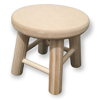 Banquinho pequeno de 12cm em MDF com pés reforçados
