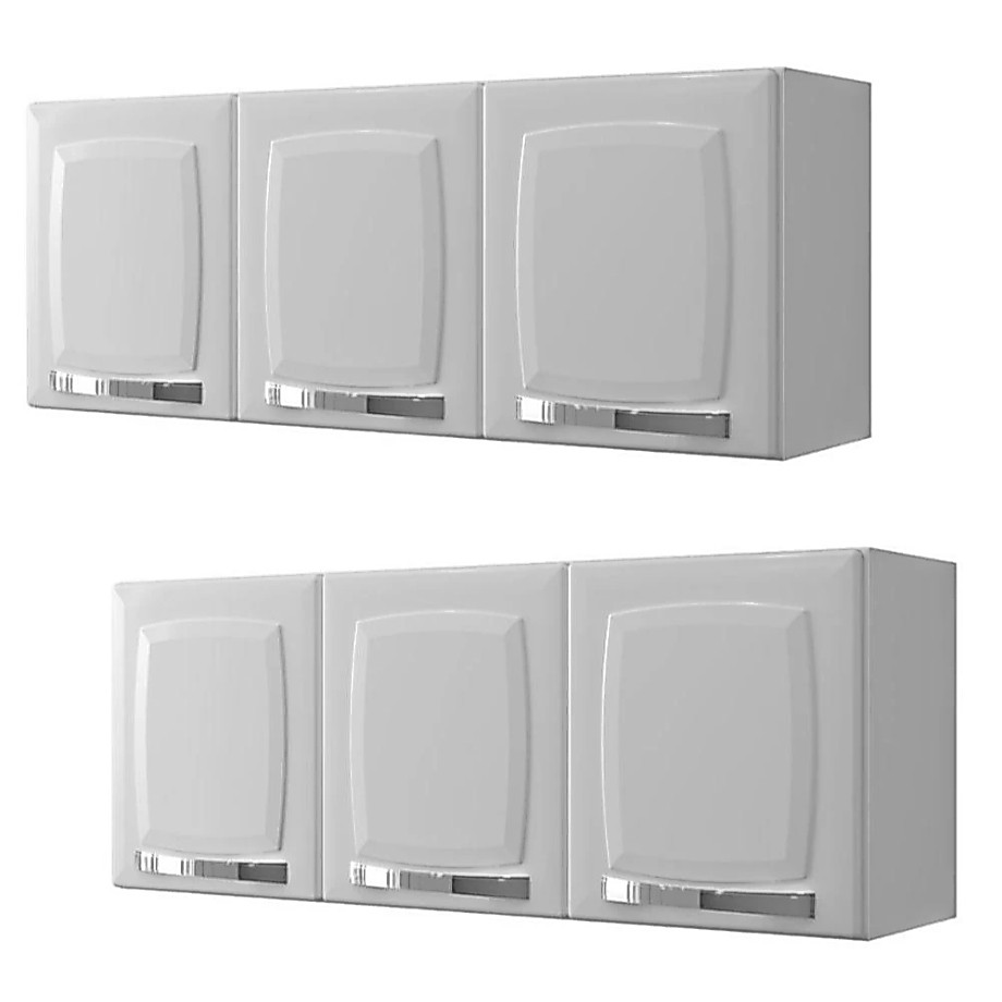 Kit 2 Armário Aéreo Itatiaia Aço Rose 105cm – Cozinha, Lavanderia ou Escritório