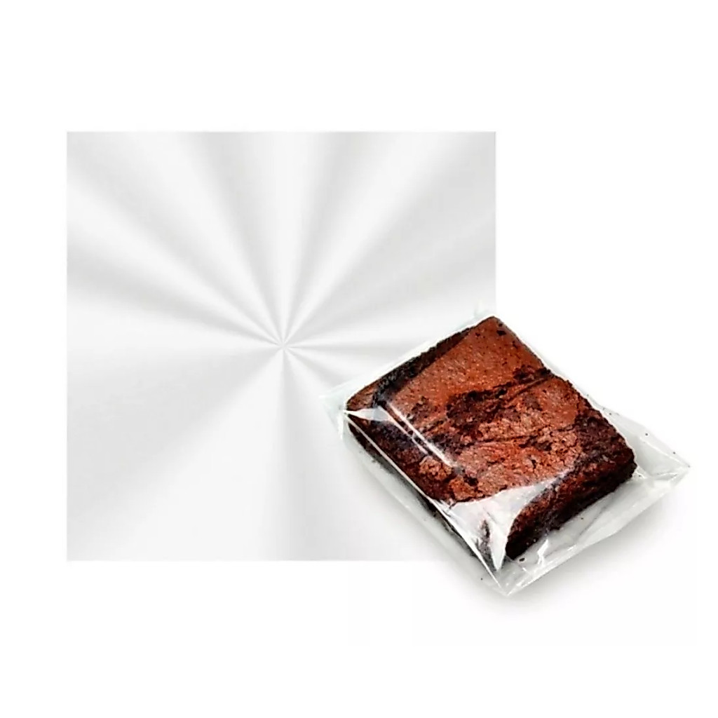Kit´s Folha Celofane 18x18 Transparente p/ Brownie Bem Casado Trufas Doces em Geral.