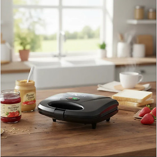 Sanduicheira Grill Elétrica 750W Antiaderente Koti Preta Faz 2 Sanduíches Rápido 110V ou …