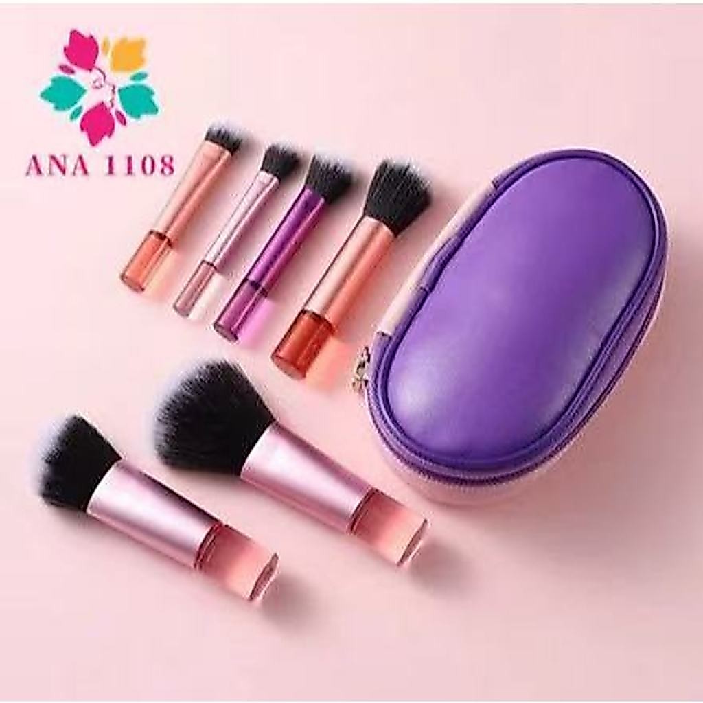ANA1108 Kit 10 mini pincéis para Maquiagem com estojo bolsa para viagem-312-097
