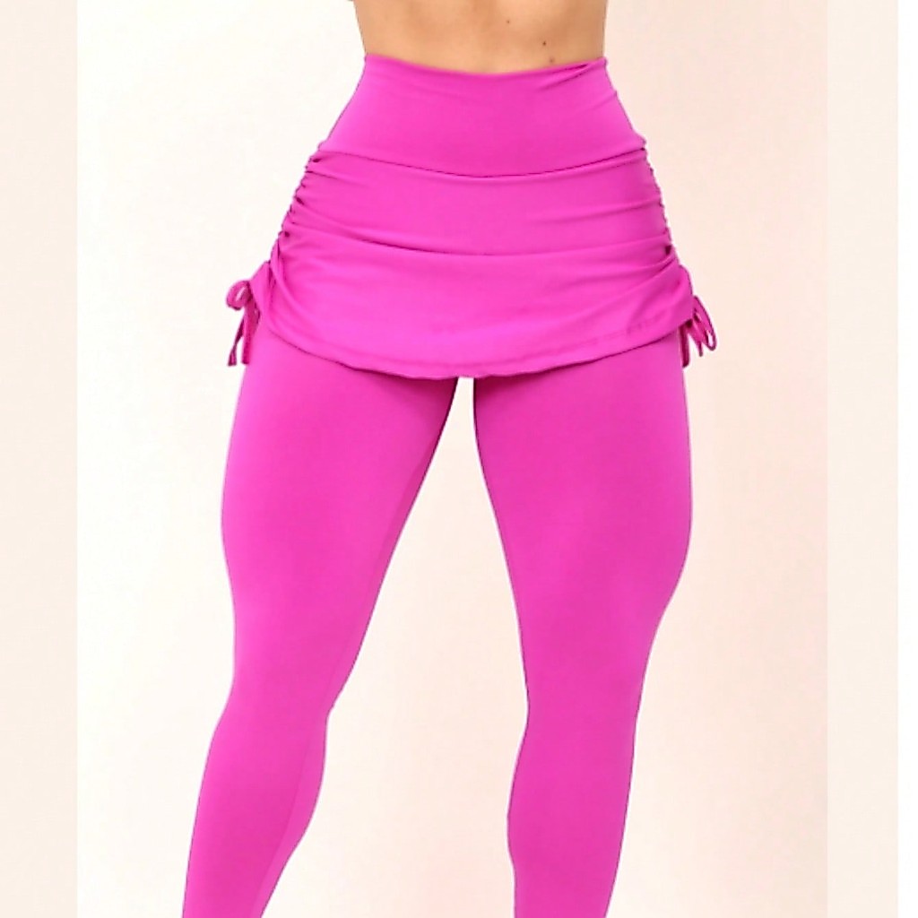 Calça Legging Saia Academia Tapa Bumbum Fitness Treino Ginástica Zero Transparência