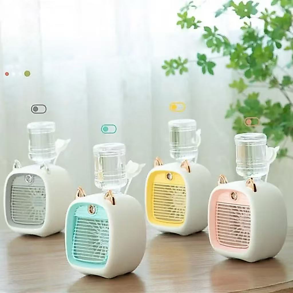 Mini Umidificador com ventilador, Recarregavel Gatinho De Mesa Para Casa/Escritório,,Mini Umidificador com ventilador,