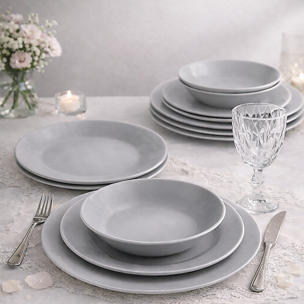 Jogo de Pratos Jantar 16 Pçs Taças de Vidro Diamond Prato de Vidro Aparelho de Jantar pratos cozinha