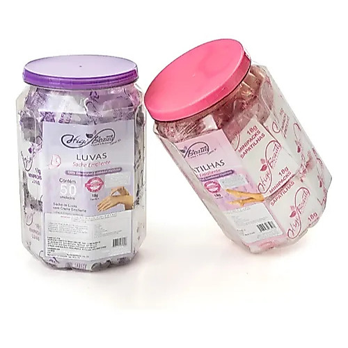 Pote 50 PAR Sapatilhas E 50 PAR Luvas Com Creme Emoliente 100 Und Manicure Higibeauty