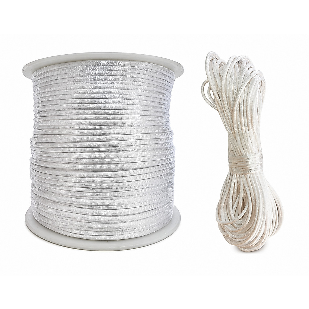 Fio Cetim 1mm 10m ou 50m Rolo Cordão Seda Colorido
