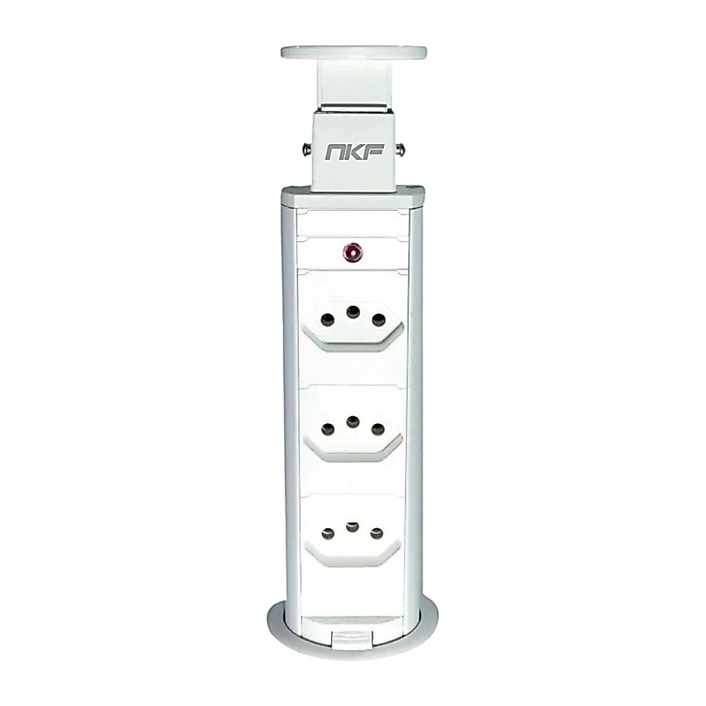 Torre de Tomada de Embutir Retrátil Mesa Multiplug 3 Tomadas Torre de Tomada 20 Amperes · foto 2
