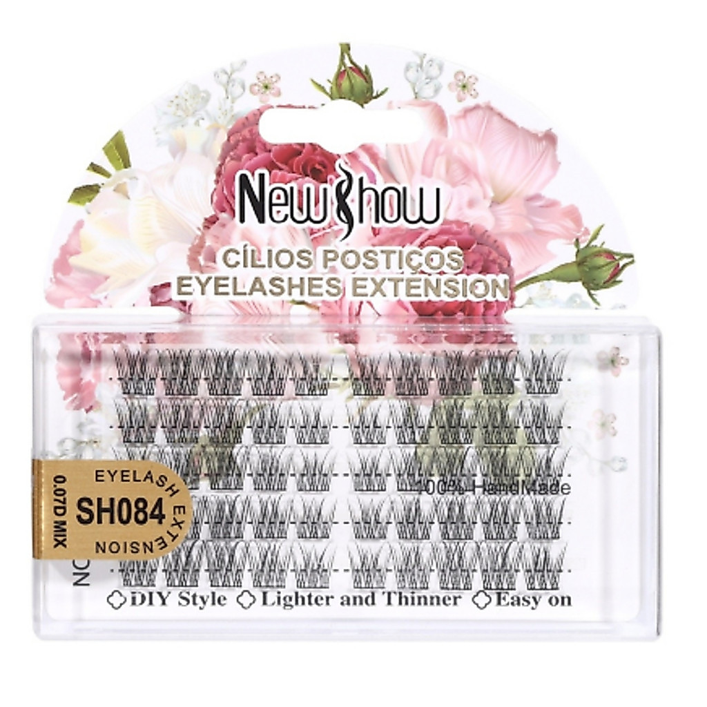 New Show KIT 100 Cílios Tufos Sem Nó Extensão de Cilios Alongamento/PACOTE MÚLTIPLO · foto 2