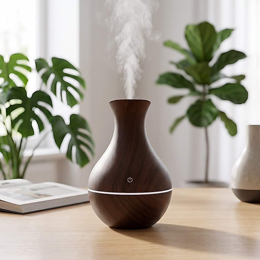 Mini Umidificador de Ar USB Difusor de Aromas Ultrassônico Silencioso Aromaterapia para Quarto Sala Escritór