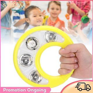 Stellaa Mão pandeiro brinquedo plástico orff instrumentos percussão sinos brinquedos de percussão crianças auxiliares