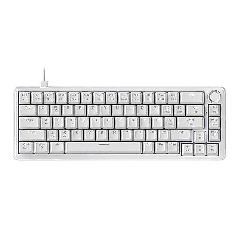 Teclado Mecanico Ajazz AK690, Rainbow, Switch Peach, White, AK690-WH