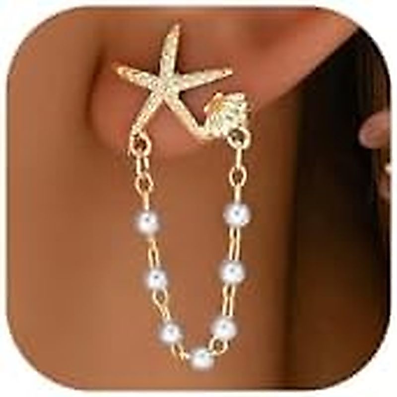 Brincos De Estrela Do Mar Banhados A Ouro 14K Para Mulheres Na Moda , Boho Verão Praia Brinco Declaração De Hipoalergêni