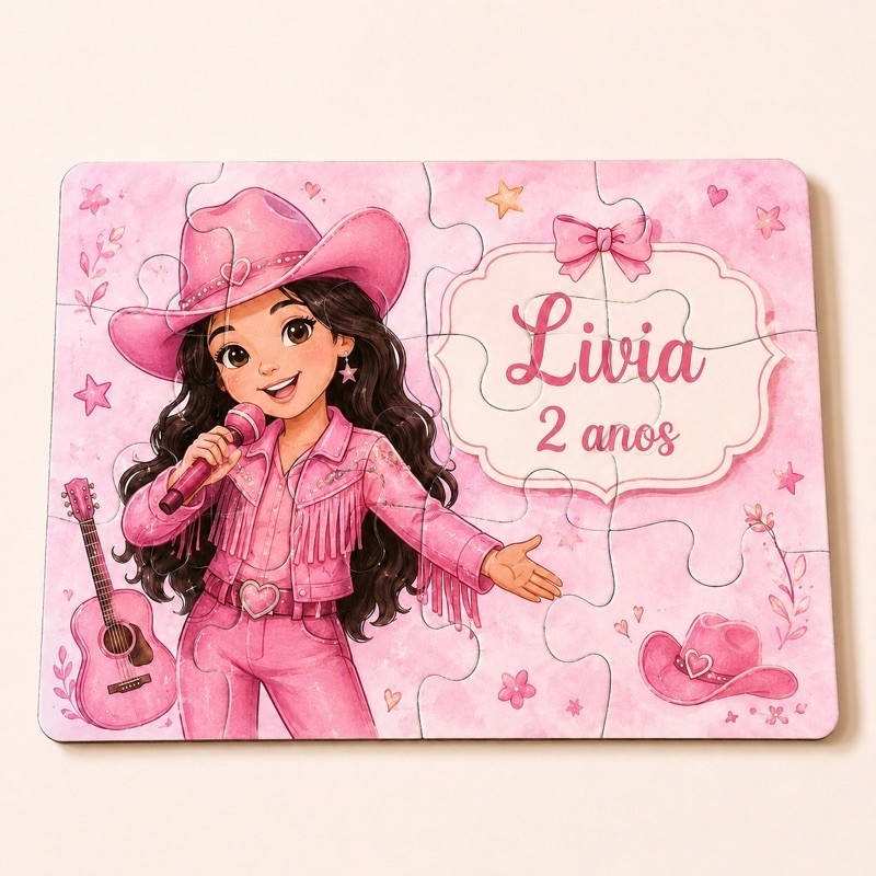 Quebra-Cabeça Personalizado Infantil 12 Peças com Lapela | Lembrancinha Aniversário Qualquer Tema
