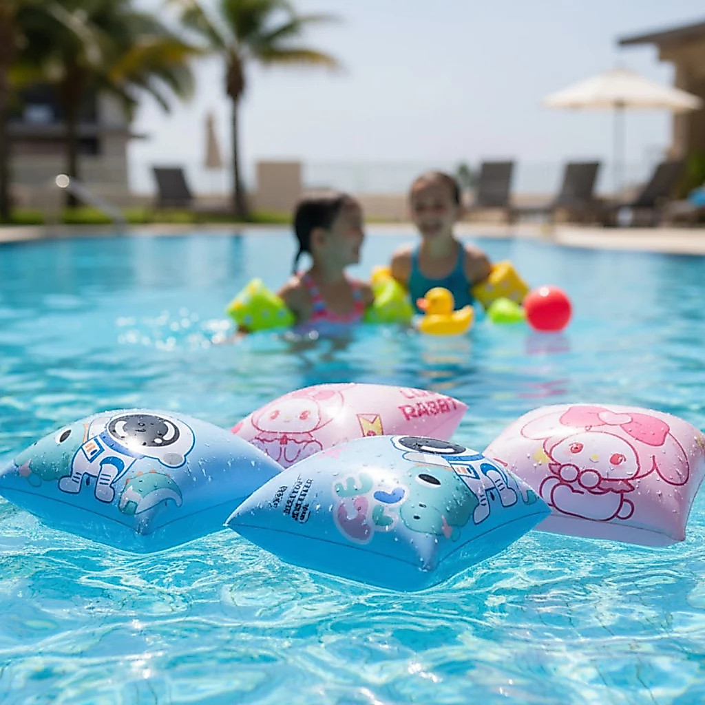 Boia De Braço Inflável Segura Para Crianças Piscina Diversão Lazer Personagens para Menino Menina