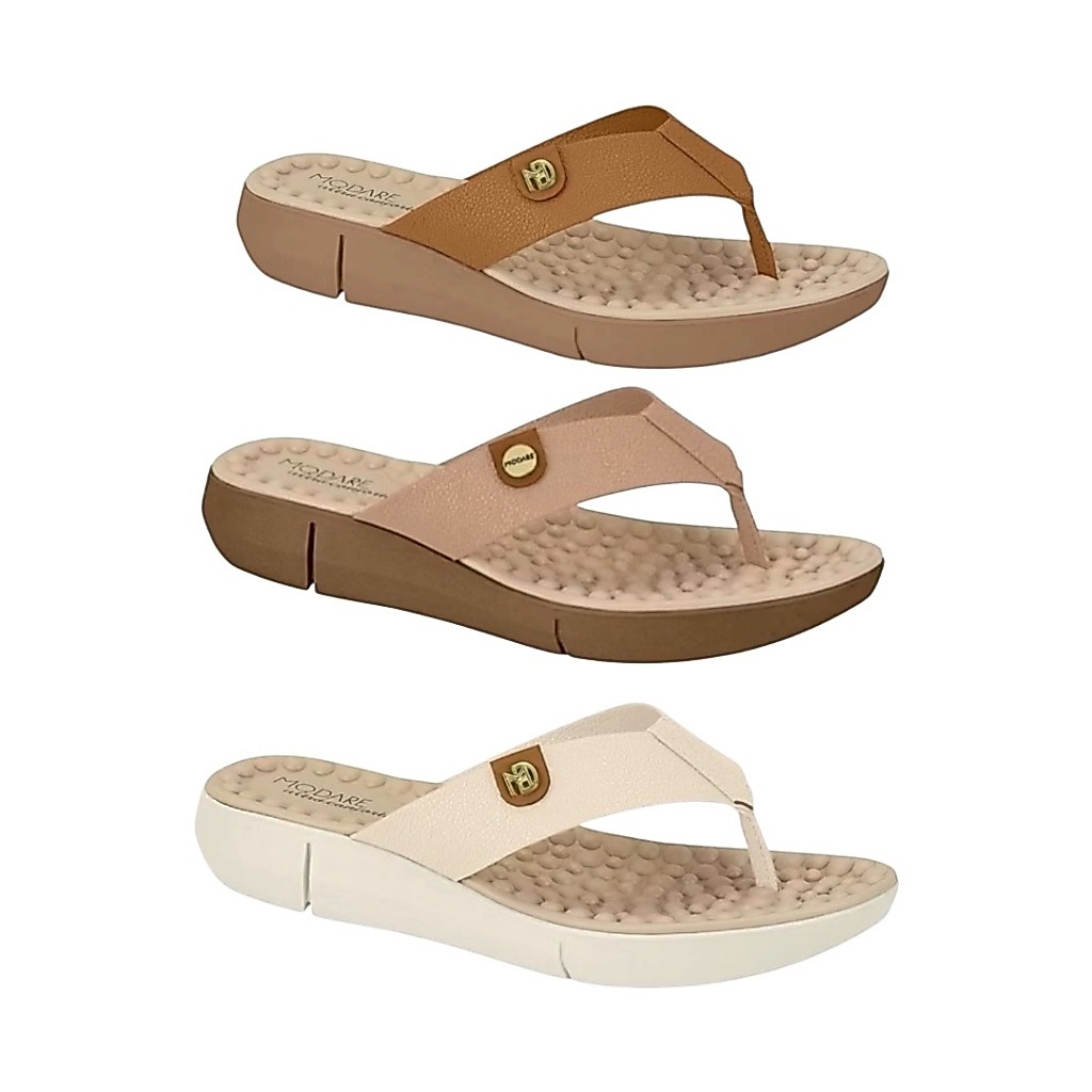 Chinelo Tamanco Modare Feminino Ortopédico Massageador de Dedoo