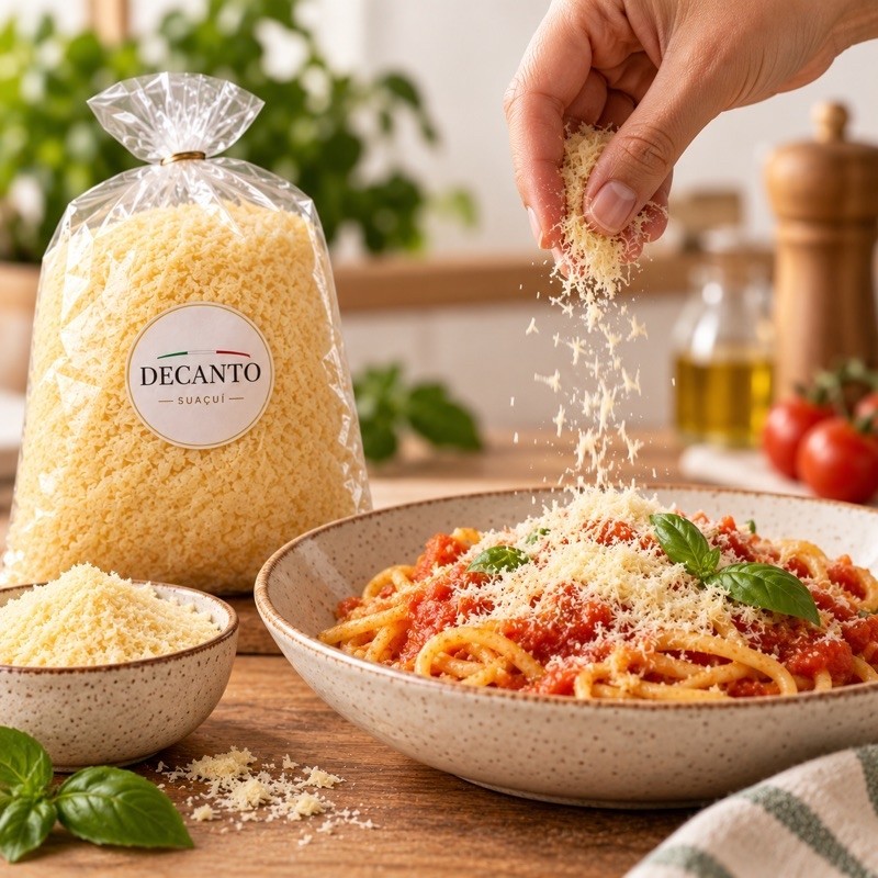 Queijo Tipo Parmesão Ralado Fino, Médio ou Grosso 100g 250g 500g – Decanto Suaçuí — imagem 2 de 2