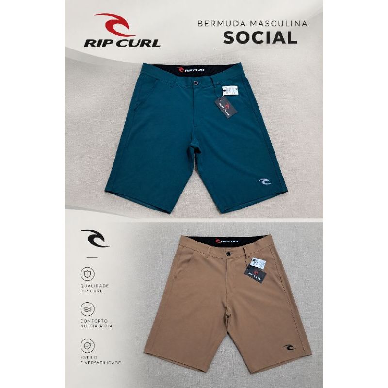 bermuda masculina social tactel com elastano