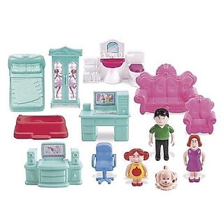 Casinha De Boneca Maleta Portátil Com Som Luz Móveis Brinquedo Menina Presente