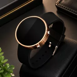 Relógio Digital Led Esportivo Watch Redondo Unissex Masculino Feminino Adulto Pulseira Silicone Luxo