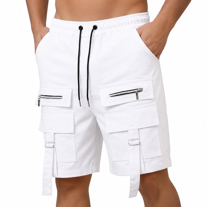 Bermuda Cargo Masculina Premium Streetwear com Zíper e Fitas 4 abas — imagem 2 de 2