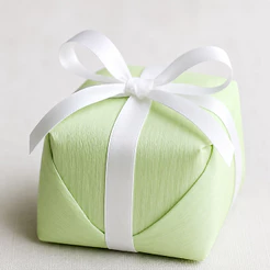 200 PAPEL PARA BEM CASADO VERDE PISTACHE CLARO + 200 CELOFANE BEM CASADO OFF(CHOCO)