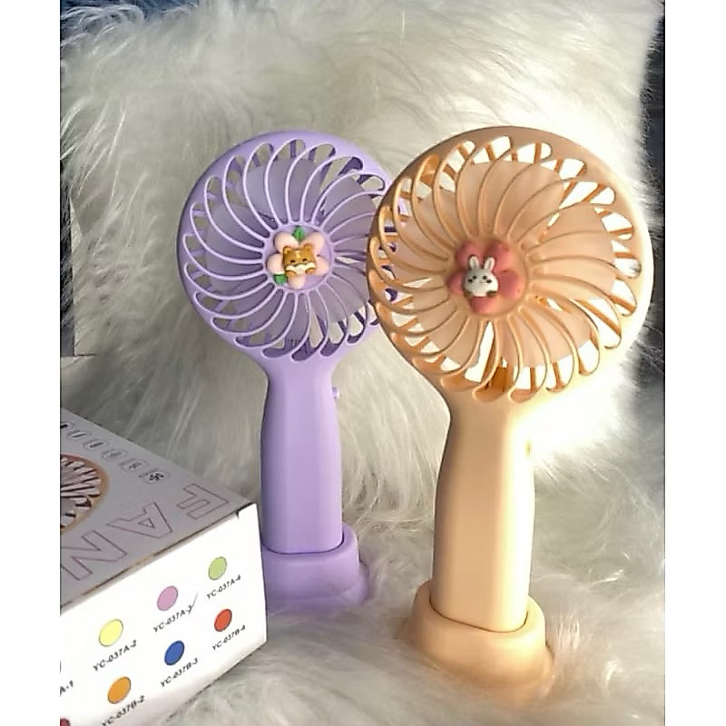 Mini Ventilador Portátil USB Recarregável de Mão Mesa Led para Alongamento de Cilios Secar Cola